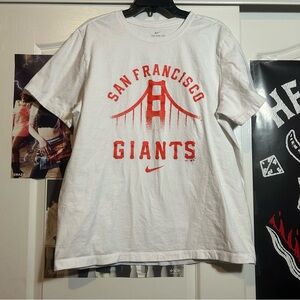 Nike White San Francisco Giants Short Sleeve Tee with Red Graphic